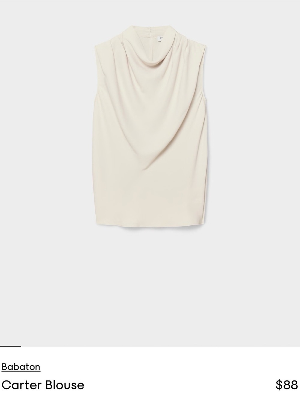 Aritzia Babaton Light Birch Carter Blouse